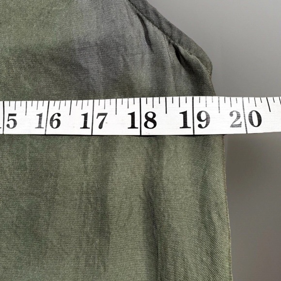 EVERLANE Dress Womens Sz 12 Green Japanese GoWeave Drawstring Pockets Tank Dress - Picture 10 of 11